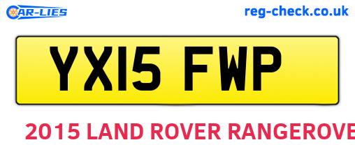 YX15FWP are the vehicle registration plates.