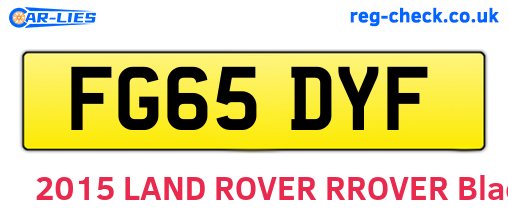 FG65DYF are the vehicle registration plates.