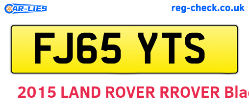 FJ65YTS are the vehicle registration plates.