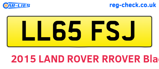 LL65FSJ are the vehicle registration plates.