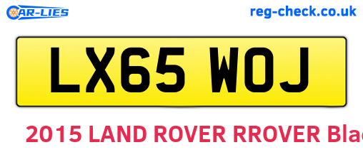 LX65WOJ are the vehicle registration plates.