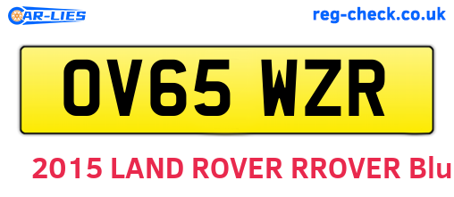 OV65WZR are the vehicle registration plates.