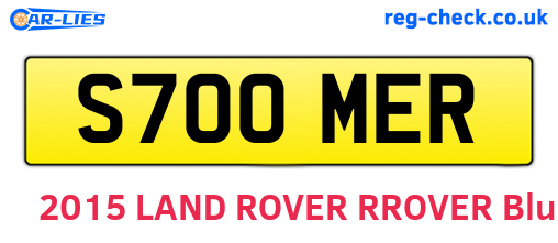 S700MER are the vehicle registration plates.