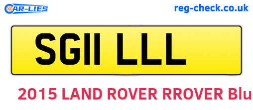 SG11LLL are the vehicle registration plates.