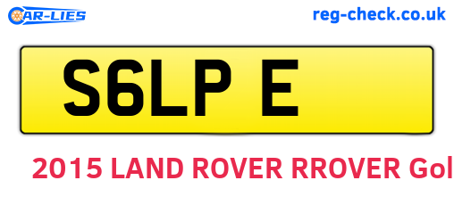S6LPE are the vehicle registration plates.