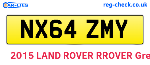 NX64ZMY are the vehicle registration plates.