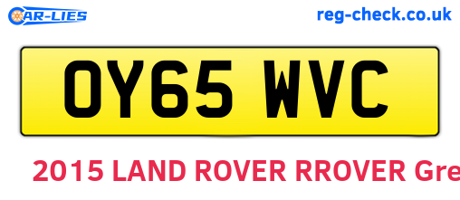 OY65WVC are the vehicle registration plates.