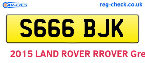 S666BJK are the vehicle registration plates.