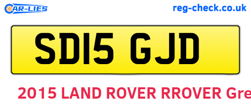 SD15GJD are the vehicle registration plates.