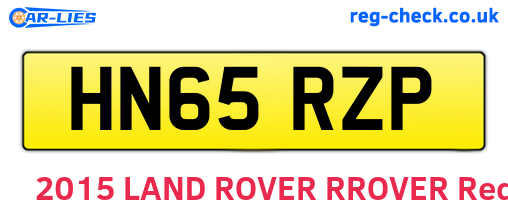 HN65RZP are the vehicle registration plates.