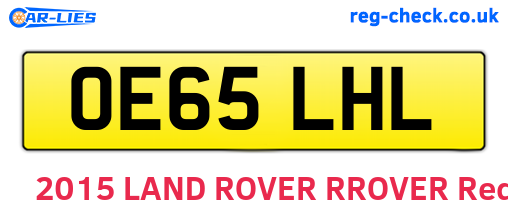 OE65LHL are the vehicle registration plates.