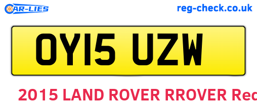 OY15UZW are the vehicle registration plates.