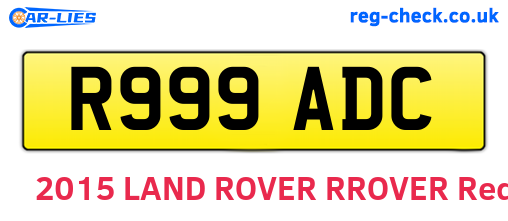 R999ADC are the vehicle registration plates.