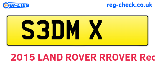 S3DMX are the vehicle registration plates.