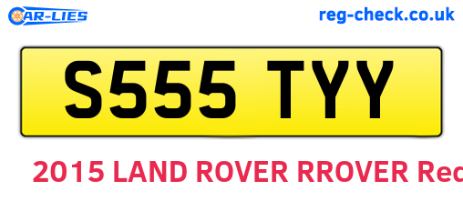 S555TYY are the vehicle registration plates.