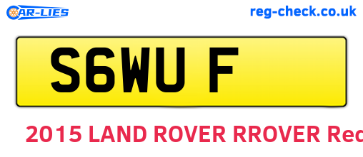 S6WUF are the vehicle registration plates.