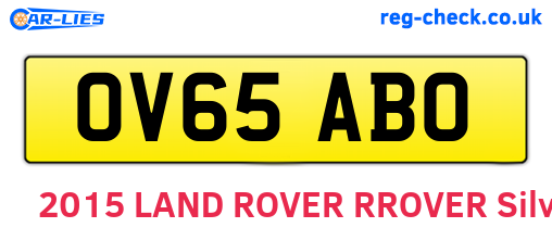 OV65ABO are the vehicle registration plates.