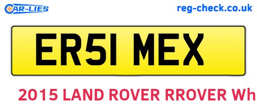 ER51MEX are the vehicle registration plates.