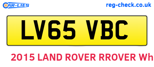 LV65VBC are the vehicle registration plates.