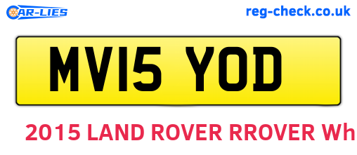 MV15YOD are the vehicle registration plates.