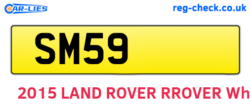 SM59 are the vehicle registration plates.