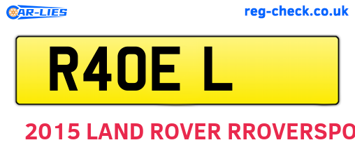 R4OEL are the vehicle registration plates.