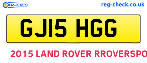 GJ15HGG are the vehicle registration plates.