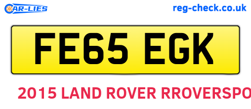 FE65EGK are the vehicle registration plates.