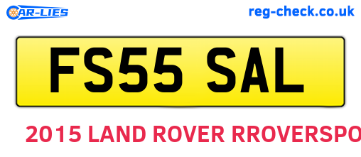FS55SAL are the vehicle registration plates.