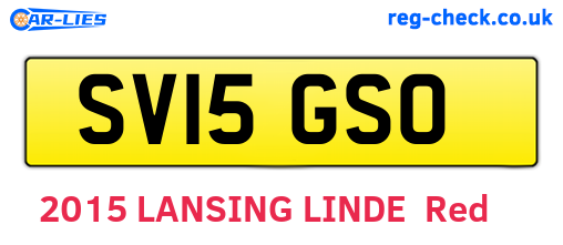 SV15GSO are the vehicle registration plates.