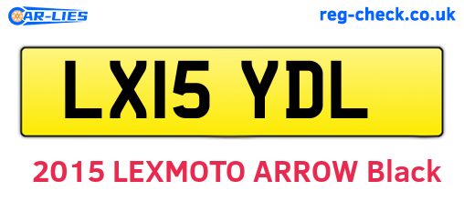 LX15YDL are the vehicle registration plates.