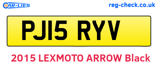 PJ15RYV are the vehicle registration plates.