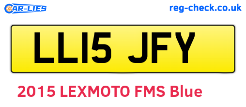 LL15JFY are the vehicle registration plates.