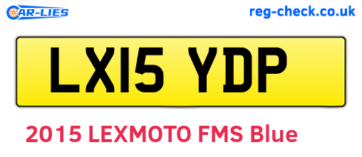 LX15YDP are the vehicle registration plates.