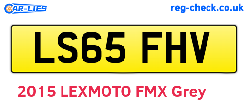 LS65FHV are the vehicle registration plates.