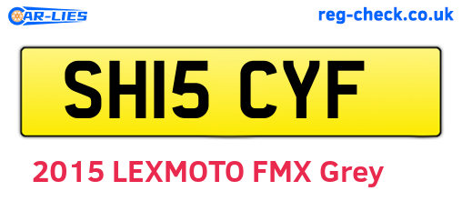 SH15CYF are the vehicle registration plates.