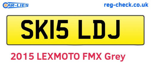 SK15LDJ are the vehicle registration plates.