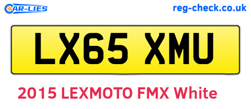 LX65XMU are the vehicle registration plates.