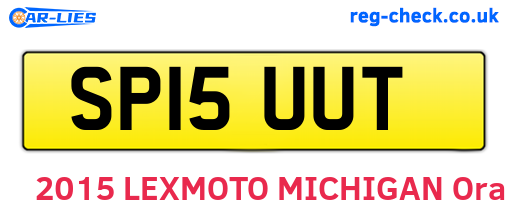 SP15UUT are the vehicle registration plates.