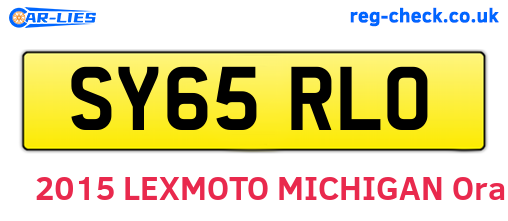 SY65RLO are the vehicle registration plates.
