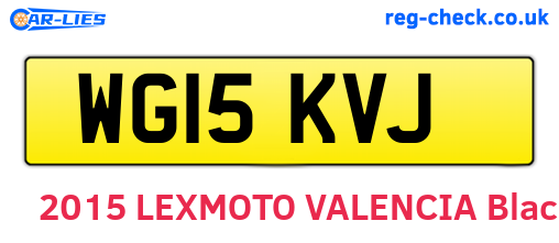 WG15KVJ are the vehicle registration plates.