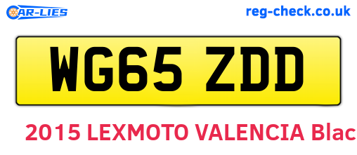 WG65ZDD are the vehicle registration plates.
