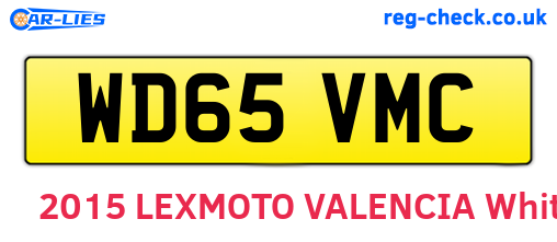 WD65VMC are the vehicle registration plates.