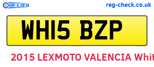 WH15BZP are the vehicle registration plates.
