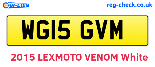 WG15GVM are the vehicle registration plates.