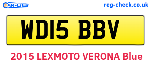 WD15BBV are the vehicle registration plates.
