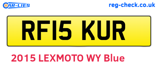RF15KUR are the vehicle registration plates.