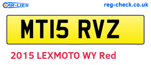 MT15RVZ are the vehicle registration plates.