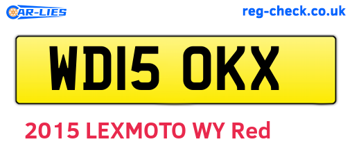 WD15OKX are the vehicle registration plates.