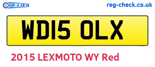 WD15OLX are the vehicle registration plates.
